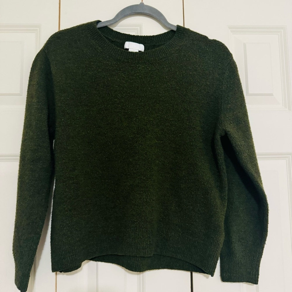 H&M Pullover Sweater XS Moss Green